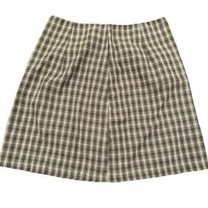 Womens Skirt Size 4 Plaid Mini Skirt School Girl Green Brown Sexy 90s College